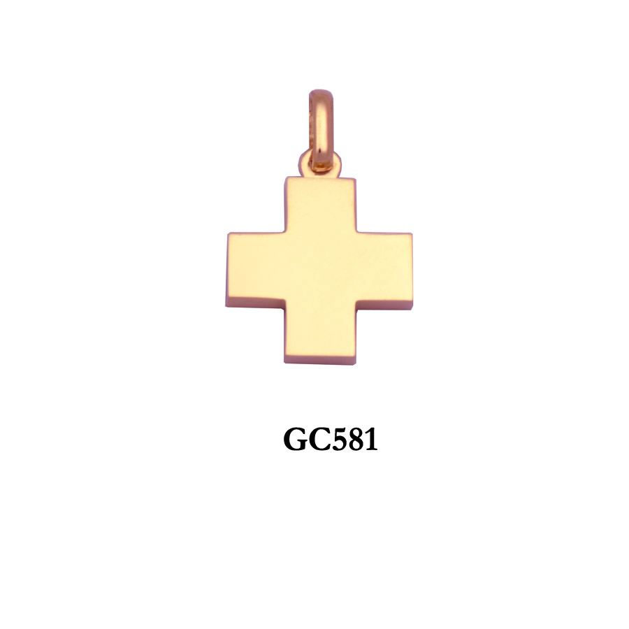 Gold cross pendant square14K Gold crosses, baptismal crosses