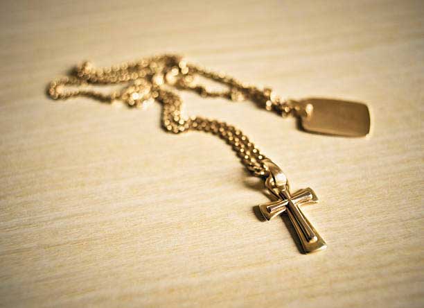 gold cross necklace
